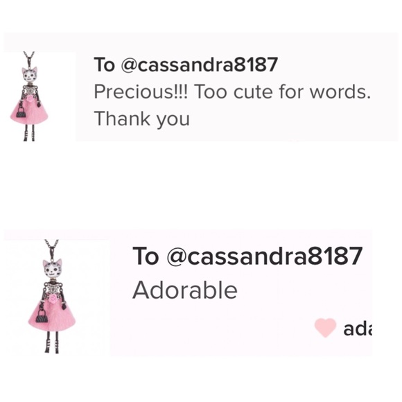 Adorable & Detailed Crystal Pink Cat Necklace - Picture 4 of 4